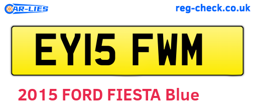 EY15FWM are the vehicle registration plates.