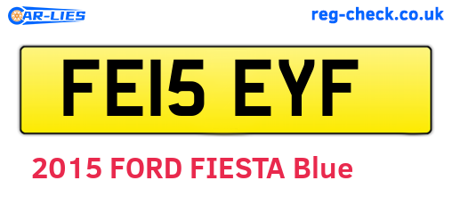 FE15EYF are the vehicle registration plates.