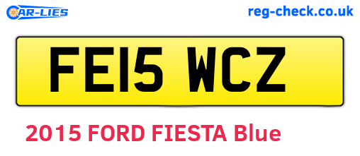 FE15WCZ are the vehicle registration plates.