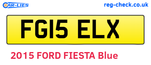 FG15ELX are the vehicle registration plates.