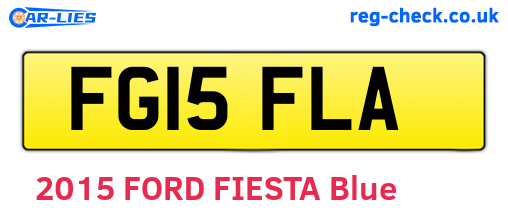 FG15FLA are the vehicle registration plates.