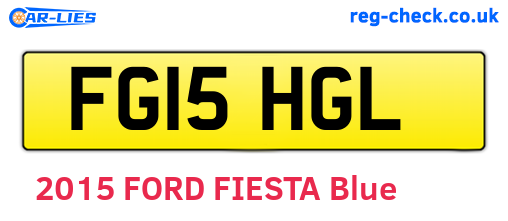 FG15HGL are the vehicle registration plates.