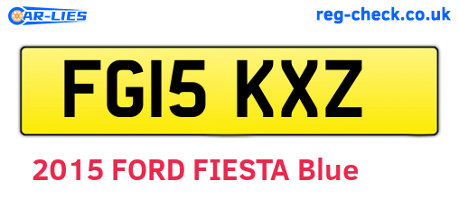 FG15KXZ are the vehicle registration plates.