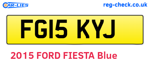 FG15KYJ are the vehicle registration plates.