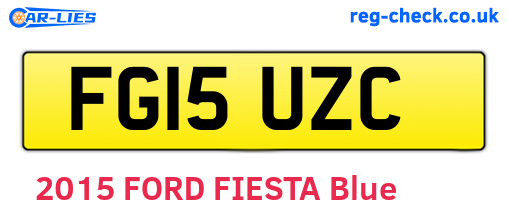 FG15UZC are the vehicle registration plates.