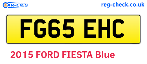 FG65EHC are the vehicle registration plates.