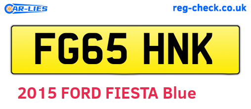 FG65HNK are the vehicle registration plates.