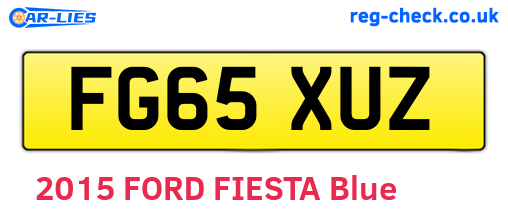 FG65XUZ are the vehicle registration plates.