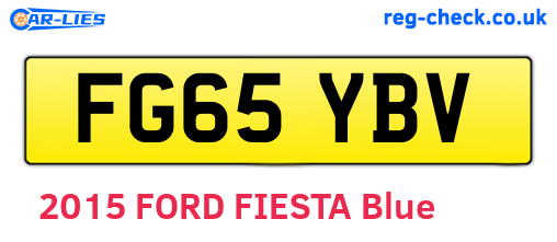FG65YBV are the vehicle registration plates.