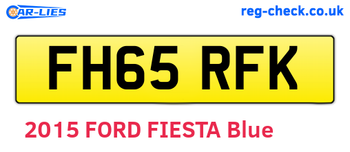 FH65RFK are the vehicle registration plates.