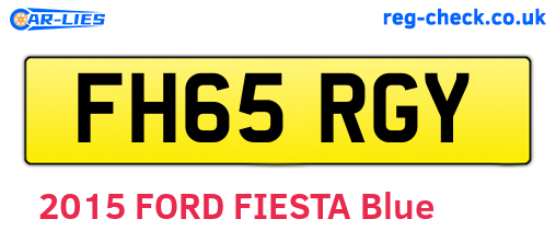 FH65RGY are the vehicle registration plates.
