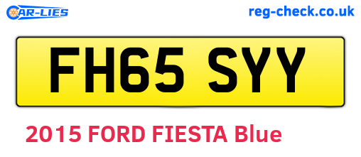 FH65SYY are the vehicle registration plates.