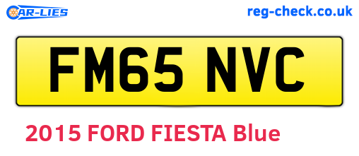 FM65NVC are the vehicle registration plates.