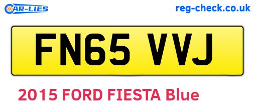 FN65VVJ are the vehicle registration plates.