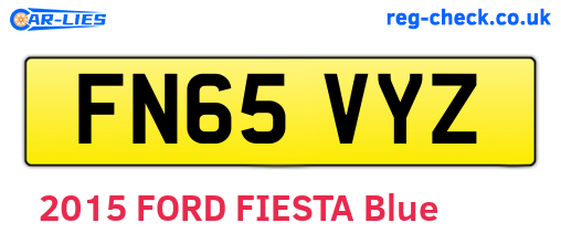 FN65VYZ are the vehicle registration plates.