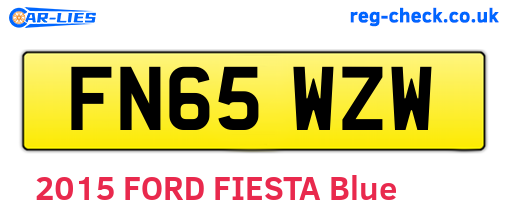 FN65WZW are the vehicle registration plates.