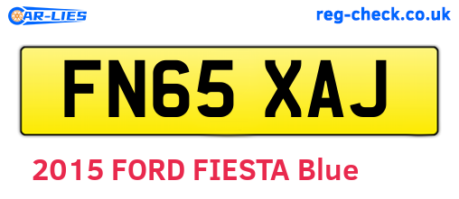 FN65XAJ are the vehicle registration plates.