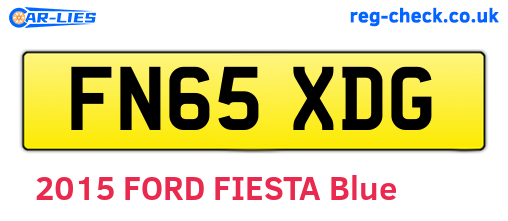 FN65XDG are the vehicle registration plates.
