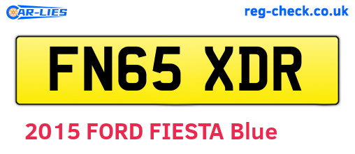 FN65XDR are the vehicle registration plates.
