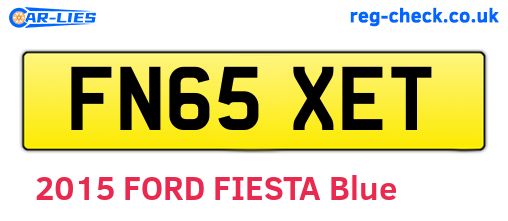 FN65XET are the vehicle registration plates.