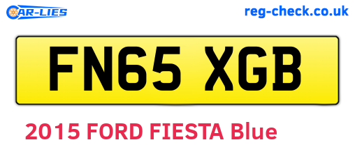 FN65XGB are the vehicle registration plates.