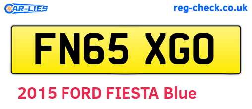 FN65XGO are the vehicle registration plates.