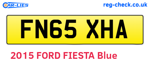 FN65XHA are the vehicle registration plates.