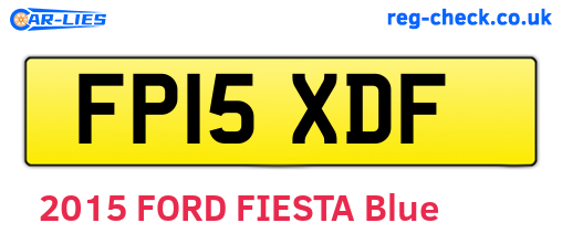 FP15XDF are the vehicle registration plates.