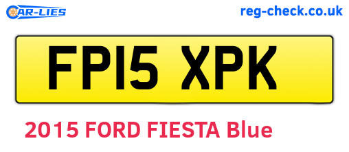 FP15XPK are the vehicle registration plates.