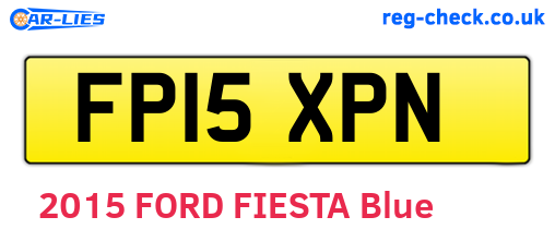 FP15XPN are the vehicle registration plates.