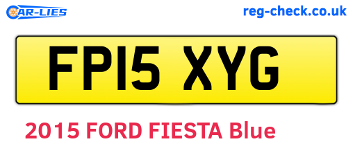 FP15XYG are the vehicle registration plates.