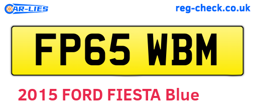 FP65WBM are the vehicle registration plates.