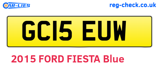 GC15EUW are the vehicle registration plates.