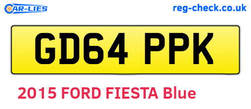 GD64PPK are the vehicle registration plates.