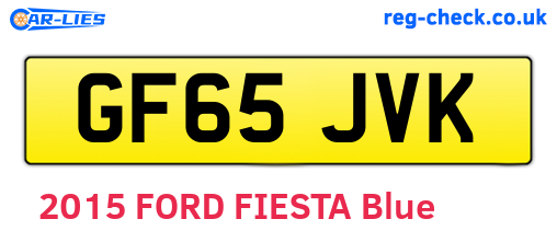 GF65JVK are the vehicle registration plates.