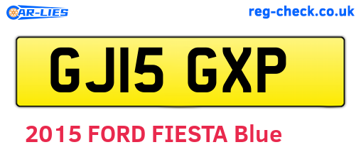 GJ15GXP are the vehicle registration plates.