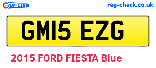 GM15EZG are the vehicle registration plates.