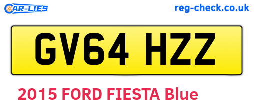 GV64HZZ are the vehicle registration plates.