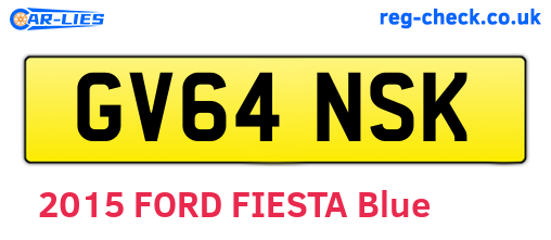 GV64NSK are the vehicle registration plates.