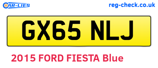 GX65NLJ are the vehicle registration plates.