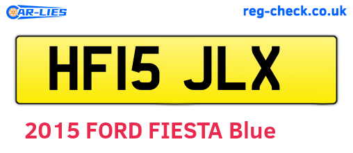 HF15JLX are the vehicle registration plates.