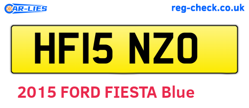 HF15NZO are the vehicle registration plates.