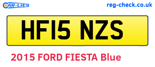 HF15NZS are the vehicle registration plates.