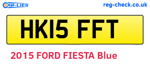 HK15FFT are the vehicle registration plates.
