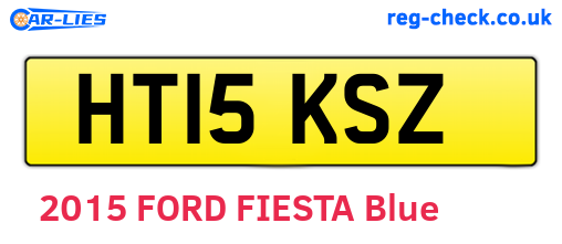 HT15KSZ are the vehicle registration plates.