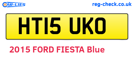 HT15UKO are the vehicle registration plates.