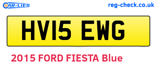 HV15EWG are the vehicle registration plates.