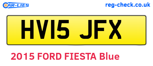 HV15JFX are the vehicle registration plates.