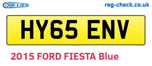 HY65ENV are the vehicle registration plates.