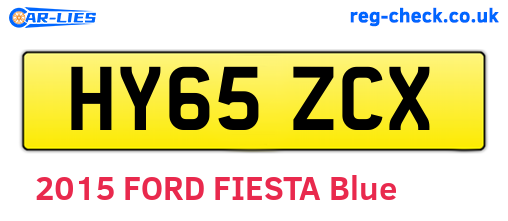 HY65ZCX are the vehicle registration plates.